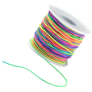 1 мм Цветни еластичен кабел с фитил направи си САМ Бижута и Аксесоари от Домашно Гривна с Огърлица от Тел за изработката на бижута Въже