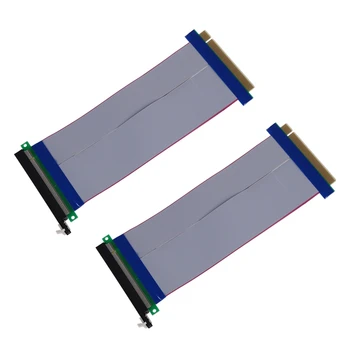 2X PCI-E Express 16X Странично Card Продължавам Удлинительный кабел Flex Ribbon