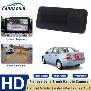 CCD Камера за Обратно виждане на Автомобила CCD HD Висококачествена Камера За Дръжка на Багажника Ford Mondeo, Fiesta, S-Max, Focus 2C, 3C Динамично Траектория