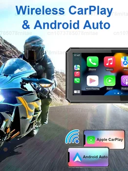 M7 Inch Touch Outdoor Ipx7 Водоустойчив Слънцезащитен Екран Външен Преносим Мотоциклет Специален Навигатор Подкрепа CarPlay БТ Android Auto