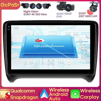 Qualcomm Android авточасти За Audi TT 2 8J 2006-2014 Авто Радио Мултимедиен Плейър GPS Навигация Carplay 4G Без 2Din 2 Din DVD