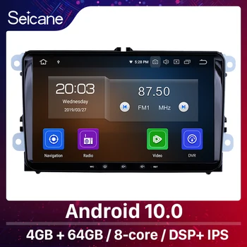Seicane 2DIN Android 10,0 GPS Мултимедиен Плейър Авто Радио за VW Golf, Polo, Passat, Touran T5 Cupra Seat Toledo Leon, Skoda Octavia