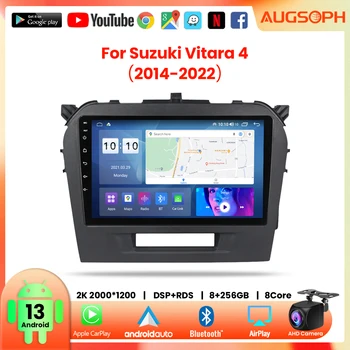 Автомагнитола Android 13 за Suzuki Vitara 4 2014-2022, 9-инчов мултимедиен плеър с 4G WiFi Carplay и 2Din GPS