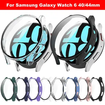 Защитен калъф за Samsung Galaxy Watch 6, 40 мм 44 мм, твърд КОМПЮТЪР, умни часовници, противоударная защитната обвивка на екрана / със закалена филм