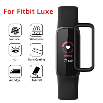 Защитно фолио за Смарт гривна Fitbit Luxe 3D Извити Защитно фолио е с Пълно покритие за екрана на Fitbit Luxe Film Cover Не Стъклена