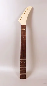 Лешояд китара Yinfente Banana Кленов 27 инча 22 фретта Електрическа китара със собствените си ръце от палисандрово дърво, болтове за