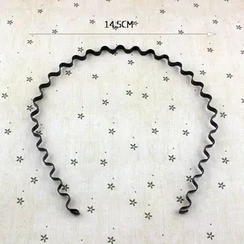 Мъжки зиг-заг метален обръч с гореща вълна, черен аксесоар за коса, превръзка на главата