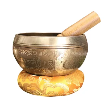Непальская купа ръчно изработени Месингови Тибетски Будистки Пеенето на Купа, Инструмент за йога и медитация, Настолни Декоративни Аксесоари