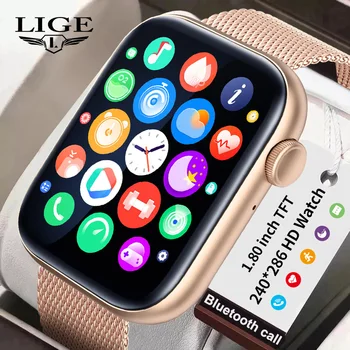 Нови дамски смарт часовници LIGE, полносенсорный гривна, Bluetooth-предизвикателство, спортни часовници, водоустойчиви часовници с сърдечния ритъм, мъжки Умен часовник, дамски