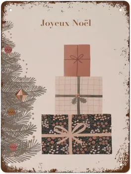 Подарък и Коледна картичка, Ретро Метална Лидице табела, Реколта Алуминиева табела за домашно Кафе, боядисани стени 12 x 16 инча