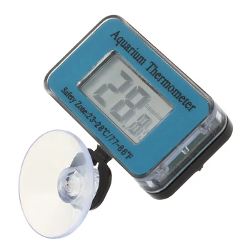 Потопяема цифров LCD термометър за аквариум / аквариумни риби
