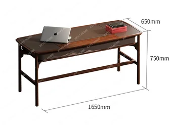 Прост бюро за кабинет и спални от масивно дърво, компютърна маса от бял восък