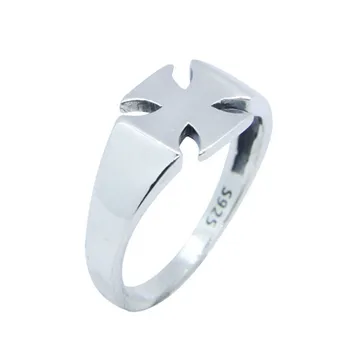 Размер 6-10 Дама Момичета Кръст Пръстен от сребро 925 Проба Бижута на Най-новия Модерен пръстен в стил пънк S925