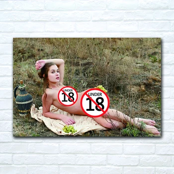 Секси момиче в дивата природа, Тапети, стенни художествени плакати и печат HD на платното за домашен интериор дневна