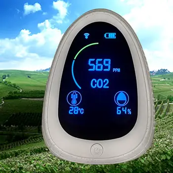 Сензор на CO2, измерване на CO2, цифров датчик за въздух, интелигентен анализатор на качеството на въздуха, домакински тестер температура и влажност на въздуха, димна аларма