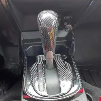 Стикер с тапицерия панел за превключване на предавките на колата е от въглеродни влакна за Honda FIT (JAZZ 2014-2018