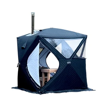 Туристическа палатка с Дымоходным Дупка и Снежна пола, За къпане, Согревающая, Голям Размер, за 3-4 човека, 180x180x210 см