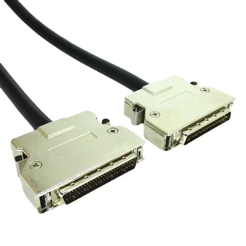 Удлинительный SCSI кабел DB50 с конектор за пренос на данни 50Pin с плетене на една кука във формата на желязна черупка Сребрист цвят 0,5 м 1,5 м