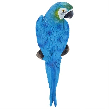 Украса модел папагал от смола, реалистична фигурка на птица, креативна градински фигури, монтиране на украса за стаите в дома