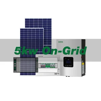 технология на едро цената е индивидуална генераторная инсталация с мощност 5 kw в мрежа слънчева енергийна система с комплект слънчеви панели